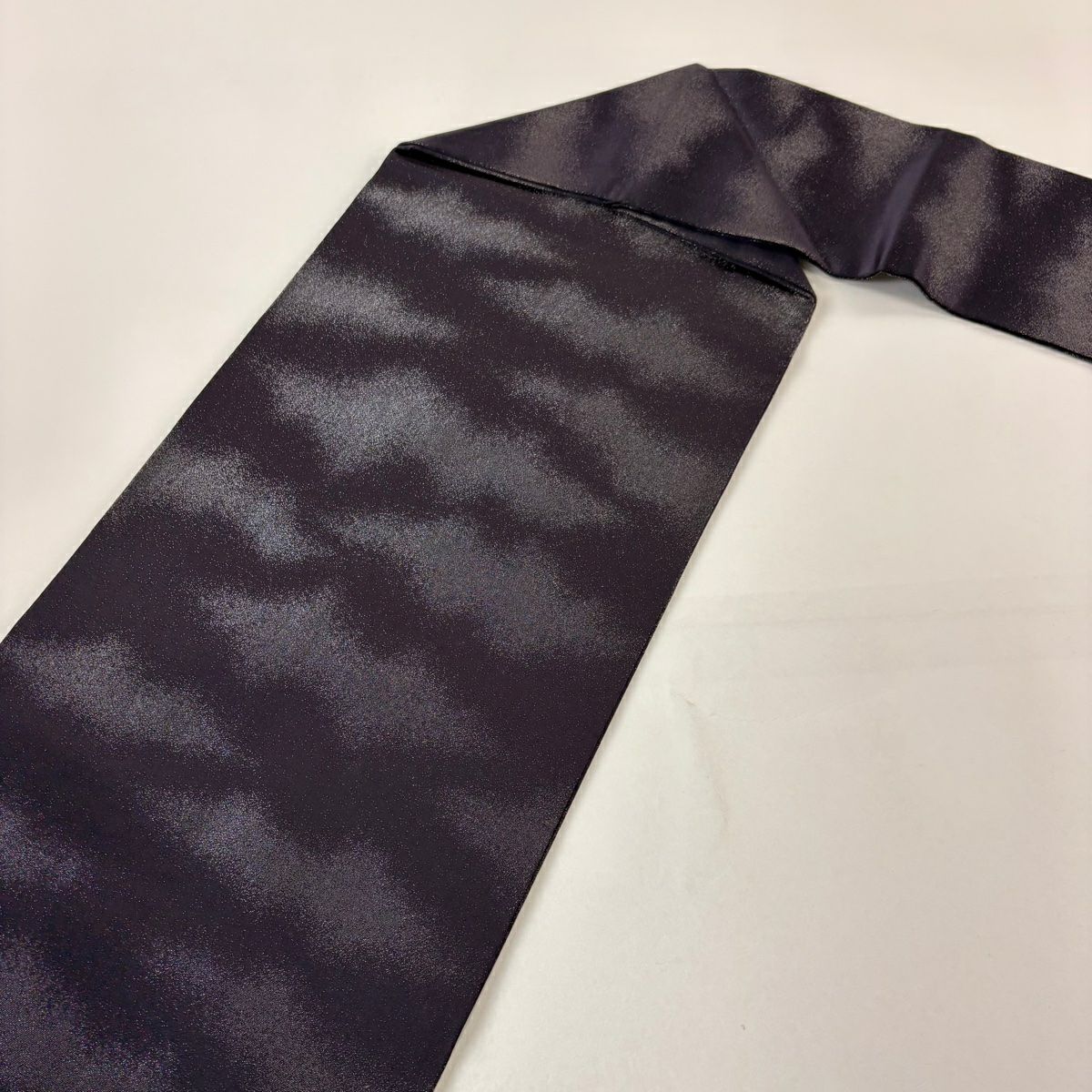 【美品】名古屋帶 逸品級 草花紋 金銀彩 漸層 深紫 純蠶絲