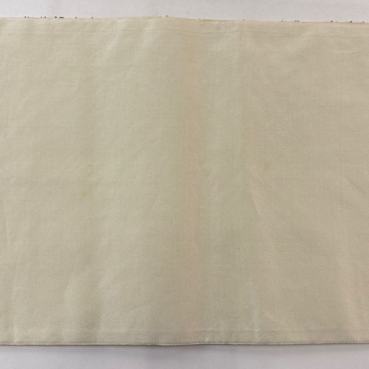 袋帶 逸品級 華紋 菱 相良刺繡 金絲 奶油色 大鼓圖案 純蠶絲