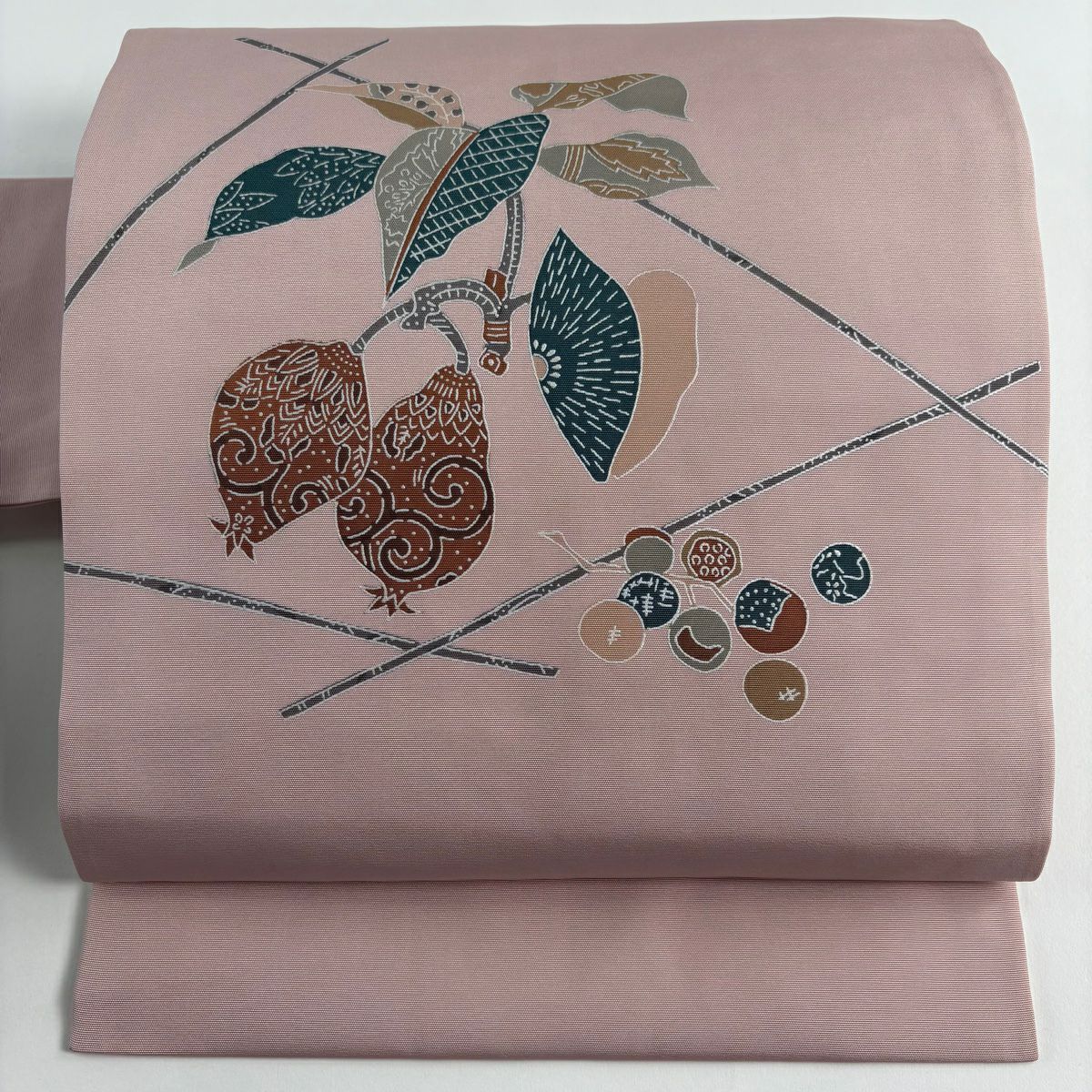 【美品】名古屋帶 秀品級 生物 金銀彩 粉紅 純蠶絲