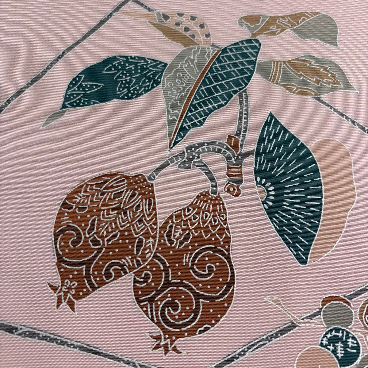 【美品】名古屋帶 秀品級 生物 金銀彩 粉紅 純蠶絲