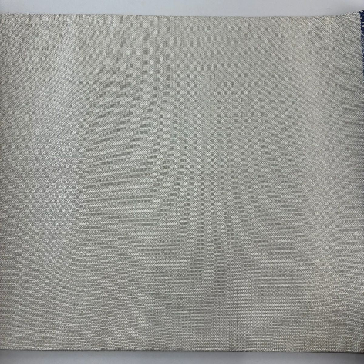 【美品】 袋帶 秀品級 寄花紋 花 青灰 深藍色 六通 純蠶絲