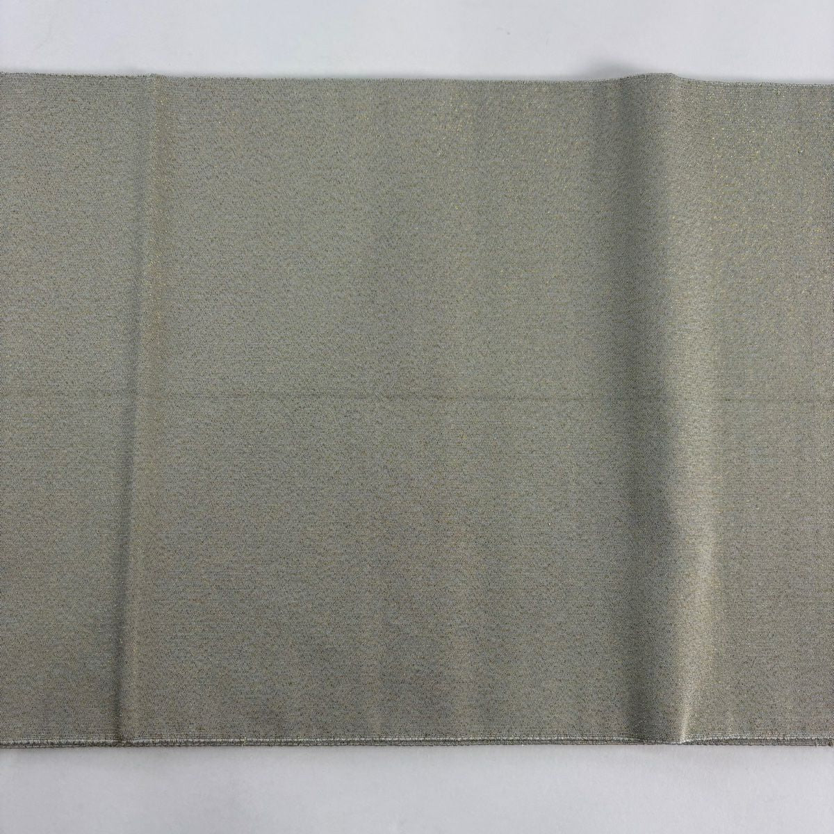 【美品】 袋帶 秀品級 霞 金銀糸 灰綠 お太鼓柄 純蠶絲