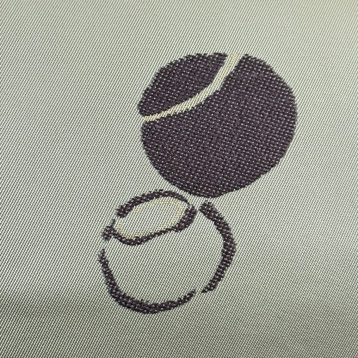 【美品】 袋帶 秀品級 本袋 器物 金金箔 米色 六通 純蠶絲