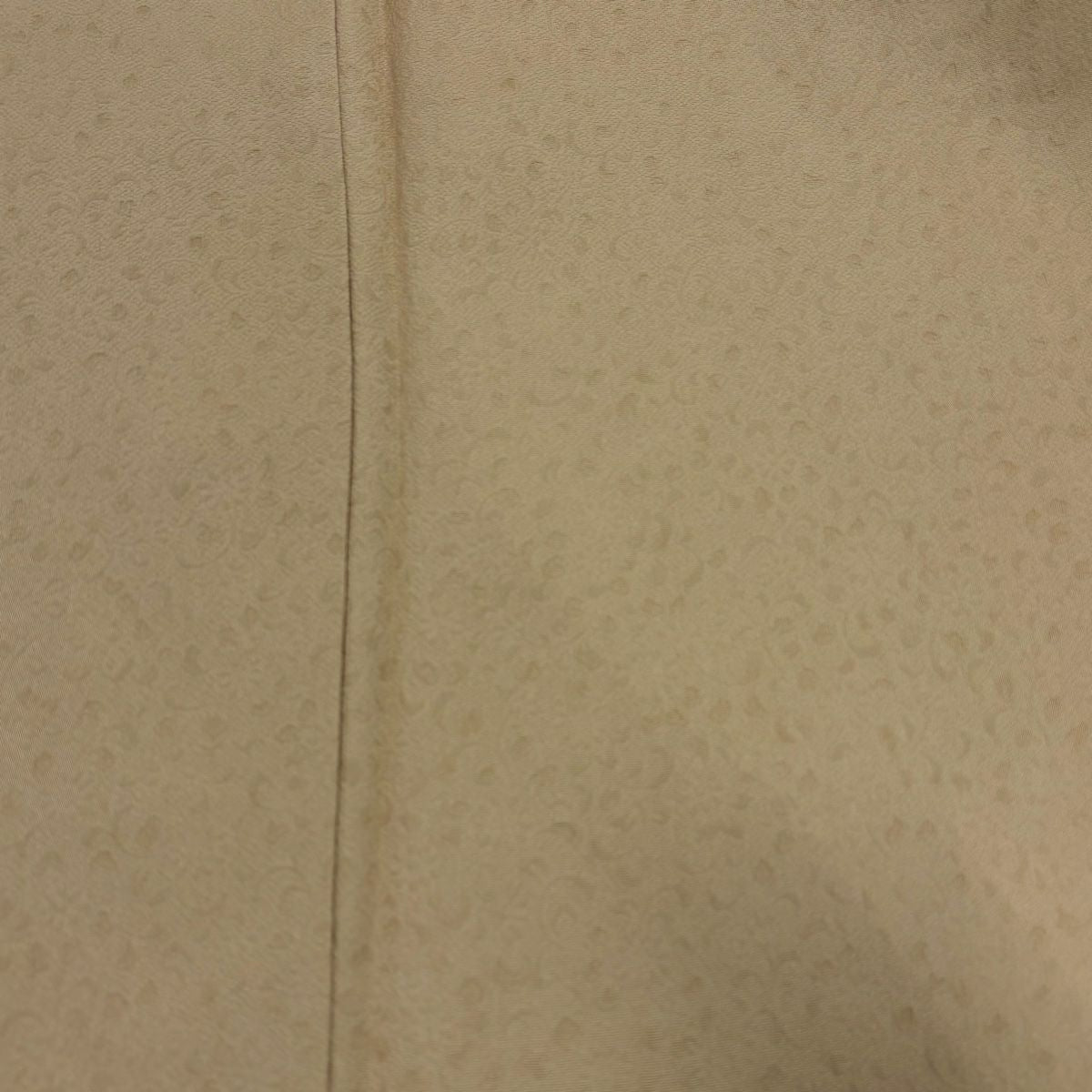 【美品】 留袖禮服禮服 身長160cm 袖長64.5cm M 雙層 甲斐泰造 落款あり 地紋 薄橙色 純蠶絲 名品級