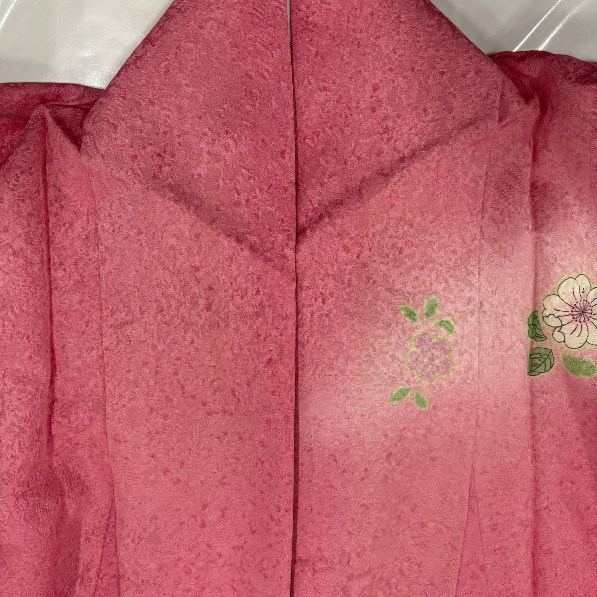 振袖禮服 身長164cm 袖長67.5cm L 雙層 櫻花 辻花染 金彩裝飾 漸層 粉紅 純蠶絲 名品級