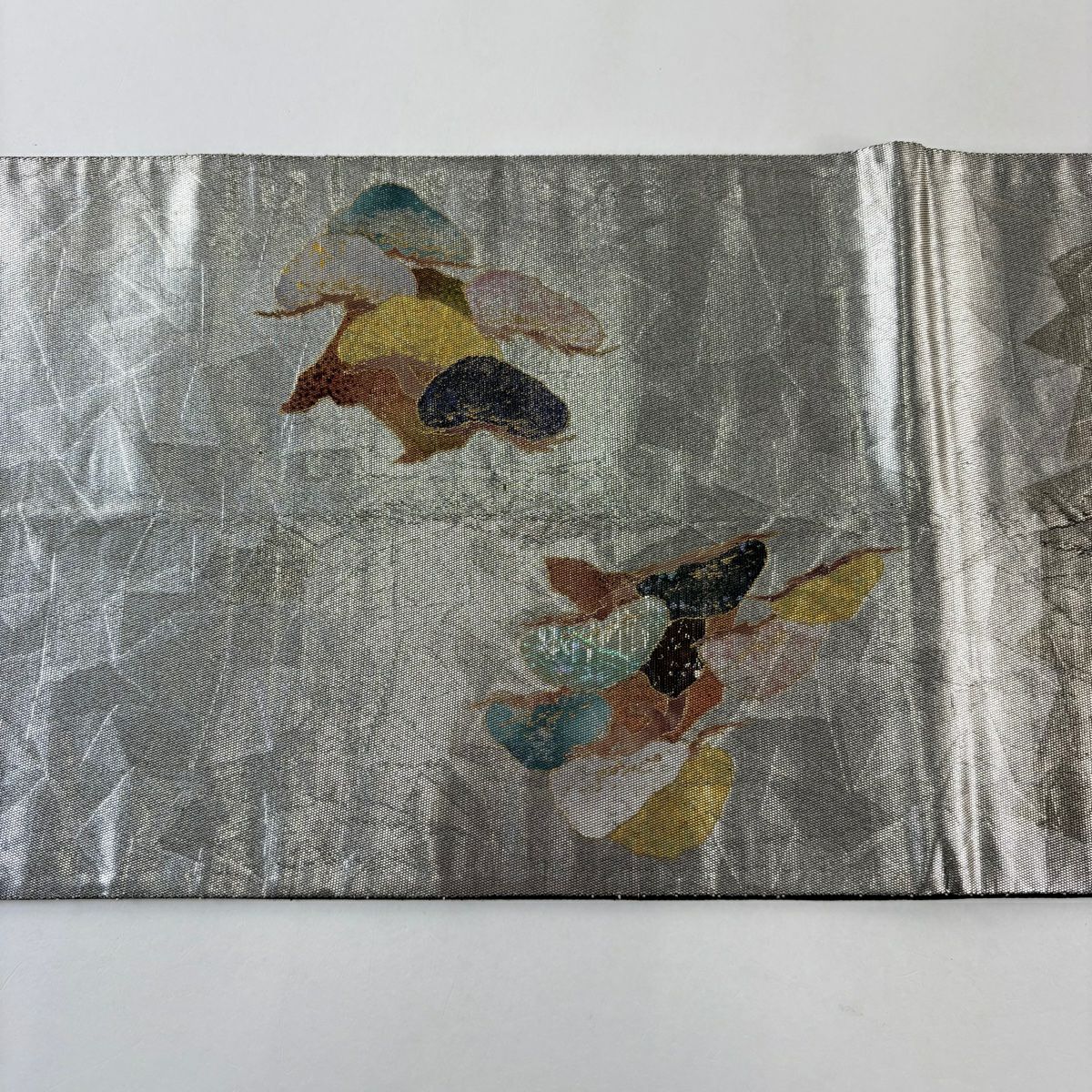 袋帶 秀品級 松樹 波頭 螺鈿金金箔 金銀彩 純蠶絲