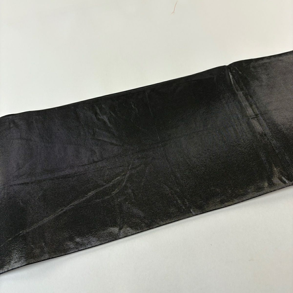 【美品】 袋帶 秀品級 草花紋 鳥 金金箔 金絲 灰綠 六通 純蠶絲