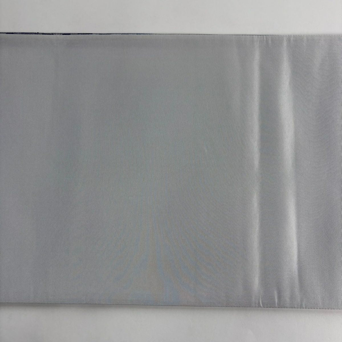 【美品】 袋帶 秀品級 幾何學 銀線 水藍色 全通 純蠶絲