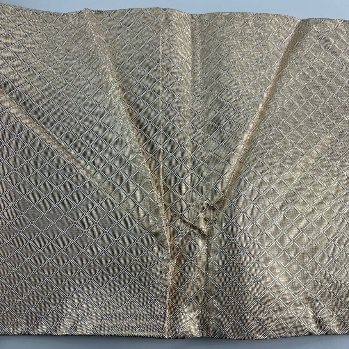 袋帶 秀品級 振袖禮服禮服用 辻花染圖案 松樹皮菱 金金箔 金銀線 金色 六通 純蠶絲