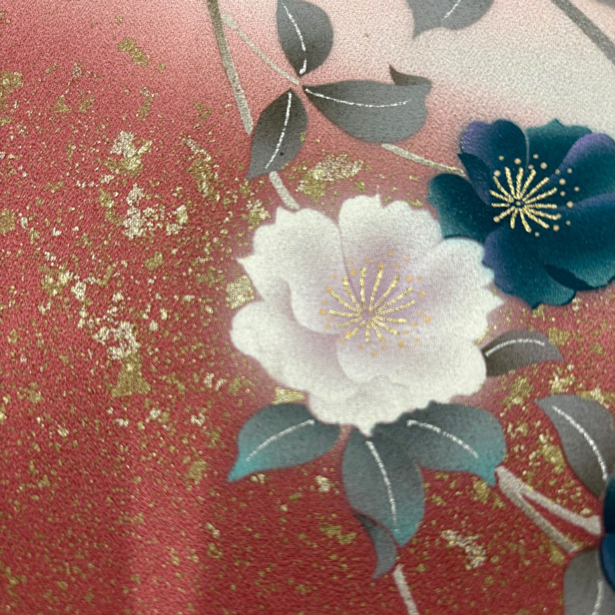 訪問服 身長157cm 袖長63.5cm S 雙層 落款有 椿 霞 刺繡 金銀彩 粉紅 純蠶絲 優品級