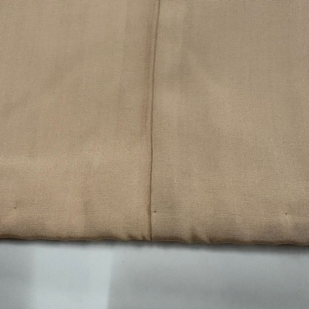 色留袖禮服 身長161.5cm 袖長63cm S 雙層 內襯棉仕立 辻花染 絞染 粉米色 純蠶絲 秀品級 三つ紋