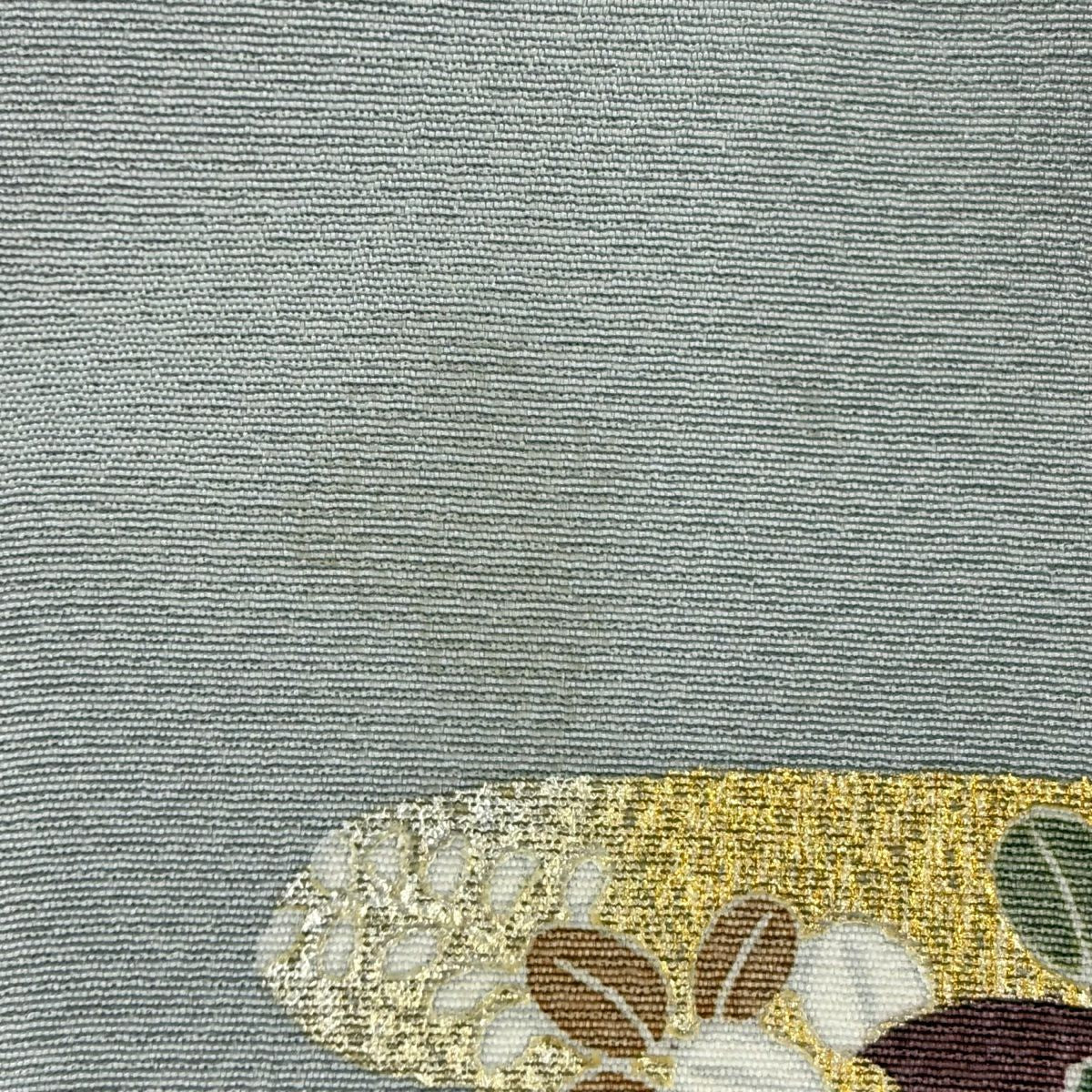 訪問服 身長158cm 袖長64.5cm M 雙層 霞 松樹竹子梅花 金銀彩 漸層 青灰 純蠶絲 優品級