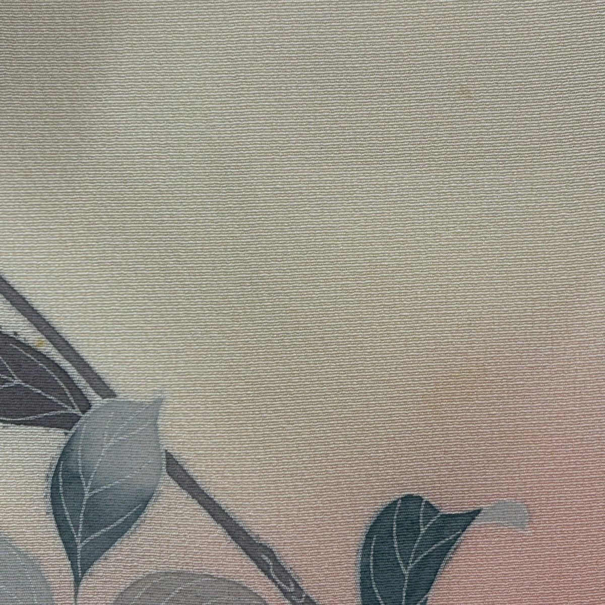 訪問服 身長155.5cm 袖長64cm M 雙層 落款有 枝花 光悅垣 漸層 粉紅 純蠶絲 優品級