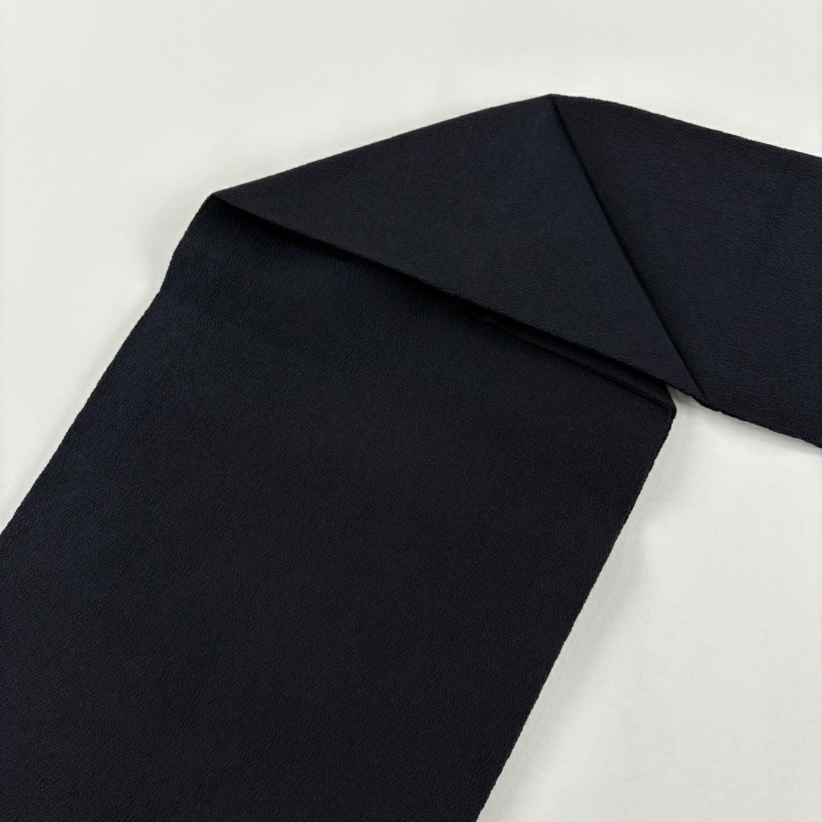 【美品】名古屋帶 名品級 餅搗兔子 縮緬 黑 純蠶絲