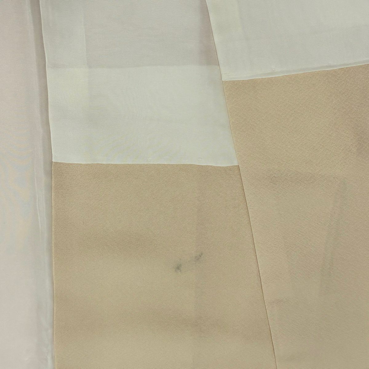 付下 身長163.5cm 袖長64cm M 雙層 破裂色紙 鳳凰 刺繡 漸變 薄橙 純蠶絲 優品級