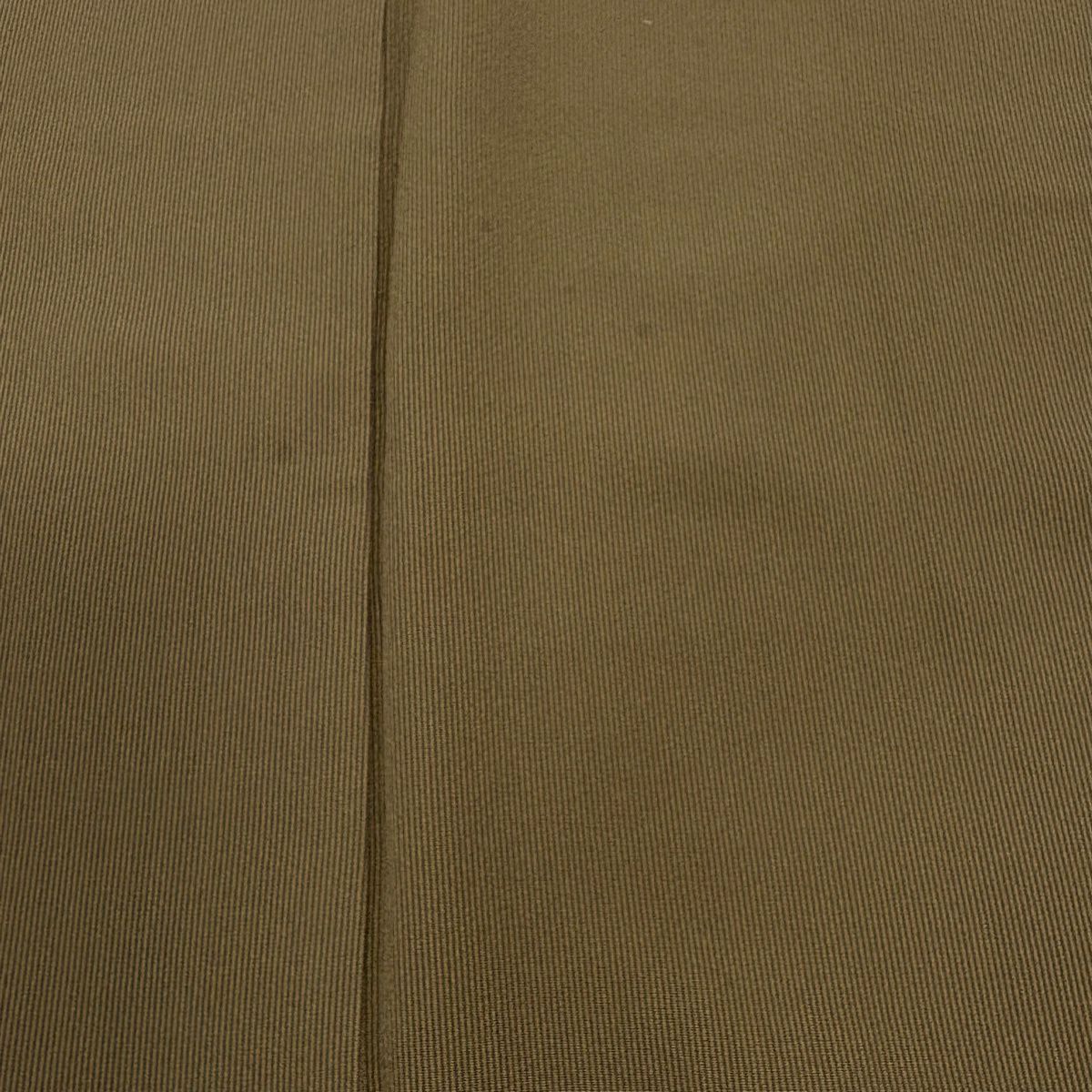 江戶小紋 身長152cm 袖長62cm S 雙層 万筋 薄茶 純蠶絲 秀品級