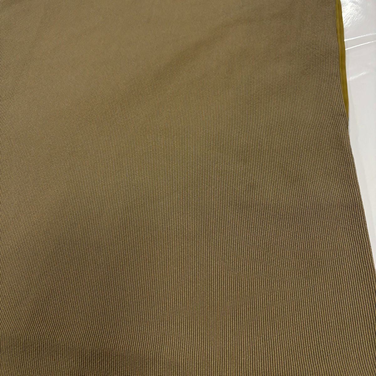江戶小紋 身長152cm 袖長62cm S 雙層 万筋 薄茶 純蠶絲 秀品級