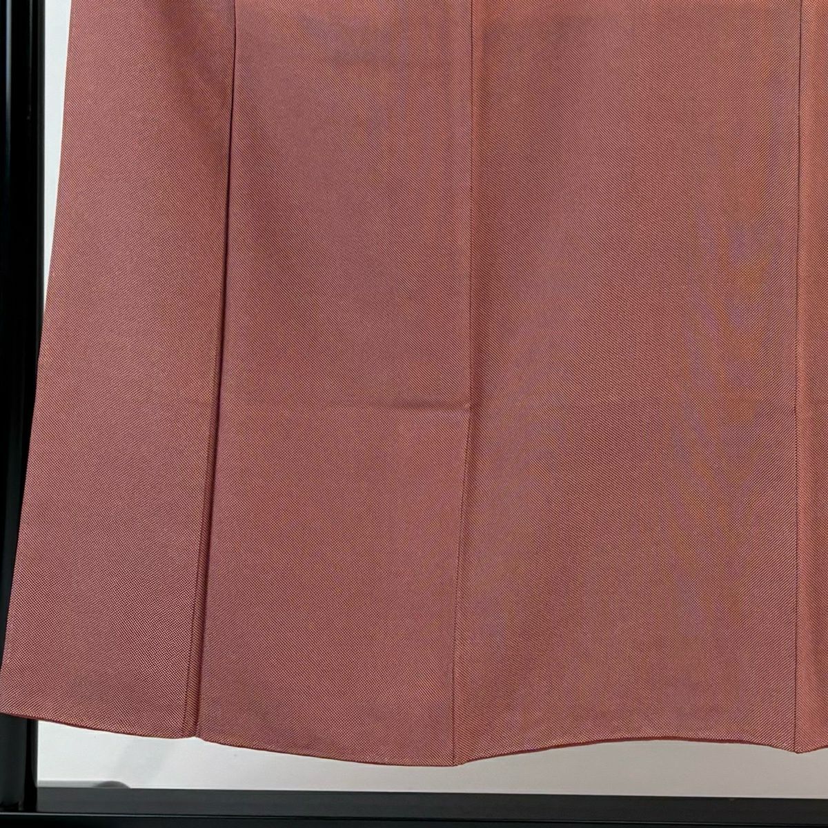 【美品】 江戶小紋 身長152cm 袖長61.5cm S 雙層 落款あり 行儀 茜 純蠶絲 秀品級 一つ紋