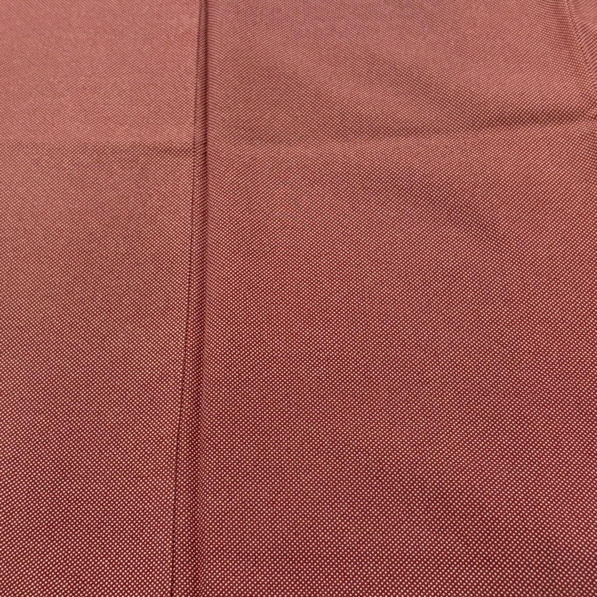 【美品】 江戶小紋 身長152cm 袖長61.5cm S 雙層 落款あり 行儀 茜 純蠶絲 秀品級 一つ紋