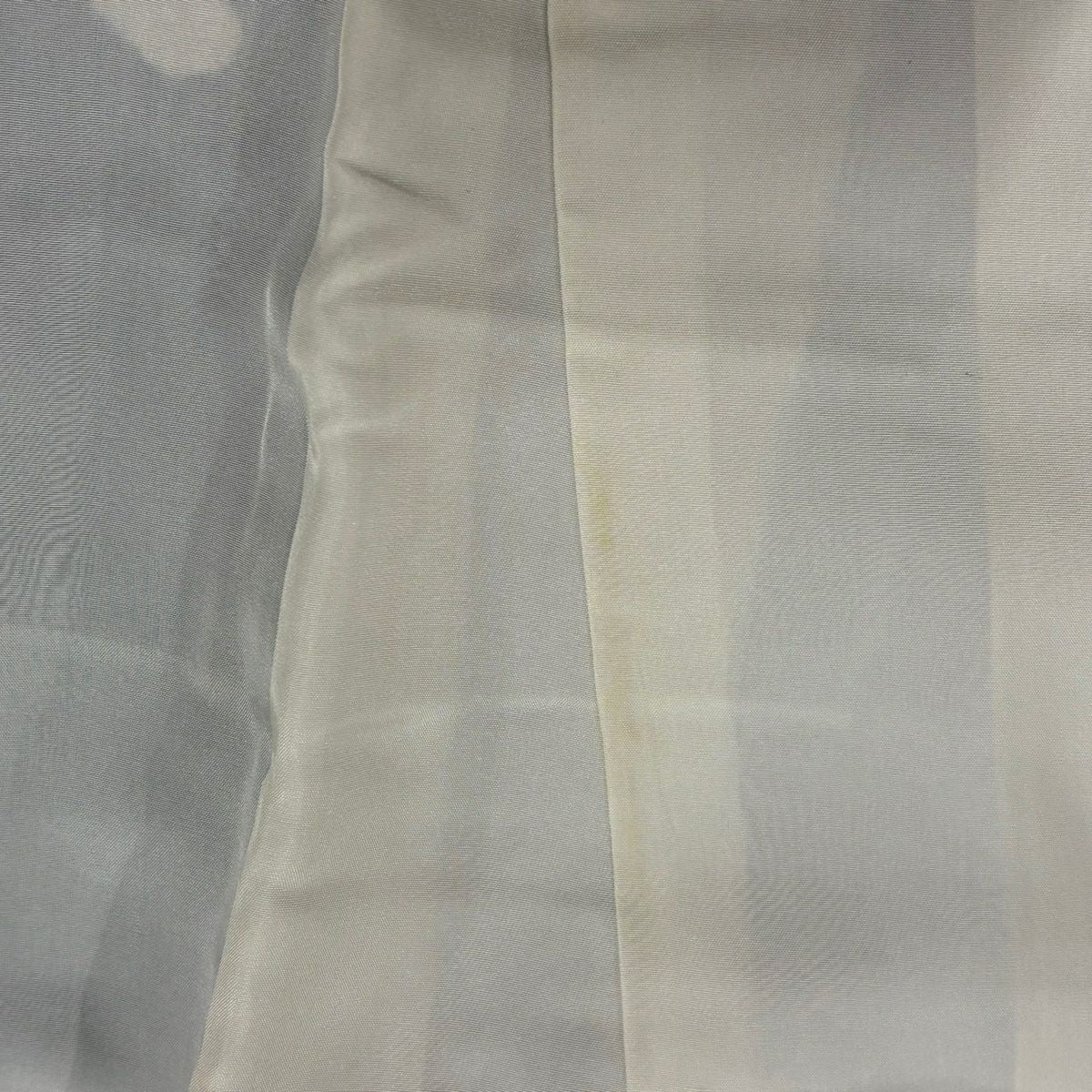 訪問服 身長163cm 袖長64cm M 雙層 落款 草花紋紋 笹 絞染 漸層 青綠 純蠶絲 名品級