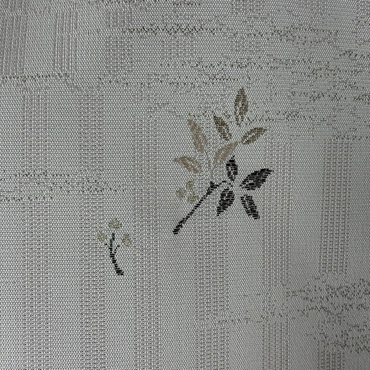 【美品】小紋 身長167cm 袖長68cm L 雙層 召地 胴抜 霞 葉與實 金銀彩 薄小豆 純蠶絲 逸品級