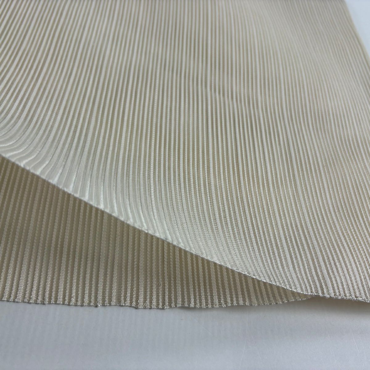 【美品】名古屋帶 秀品級 夏帶 絽料 隧道仕立 花丸紋 流水 金銀彩 米色 純蠶絲