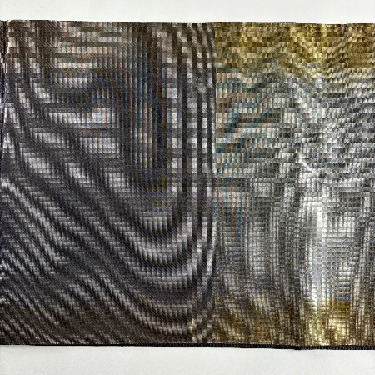 袋帶 秀品級 大王松樹 花鳥 金糸 金金箔 銀 お太鼓圖案 純蠶絲