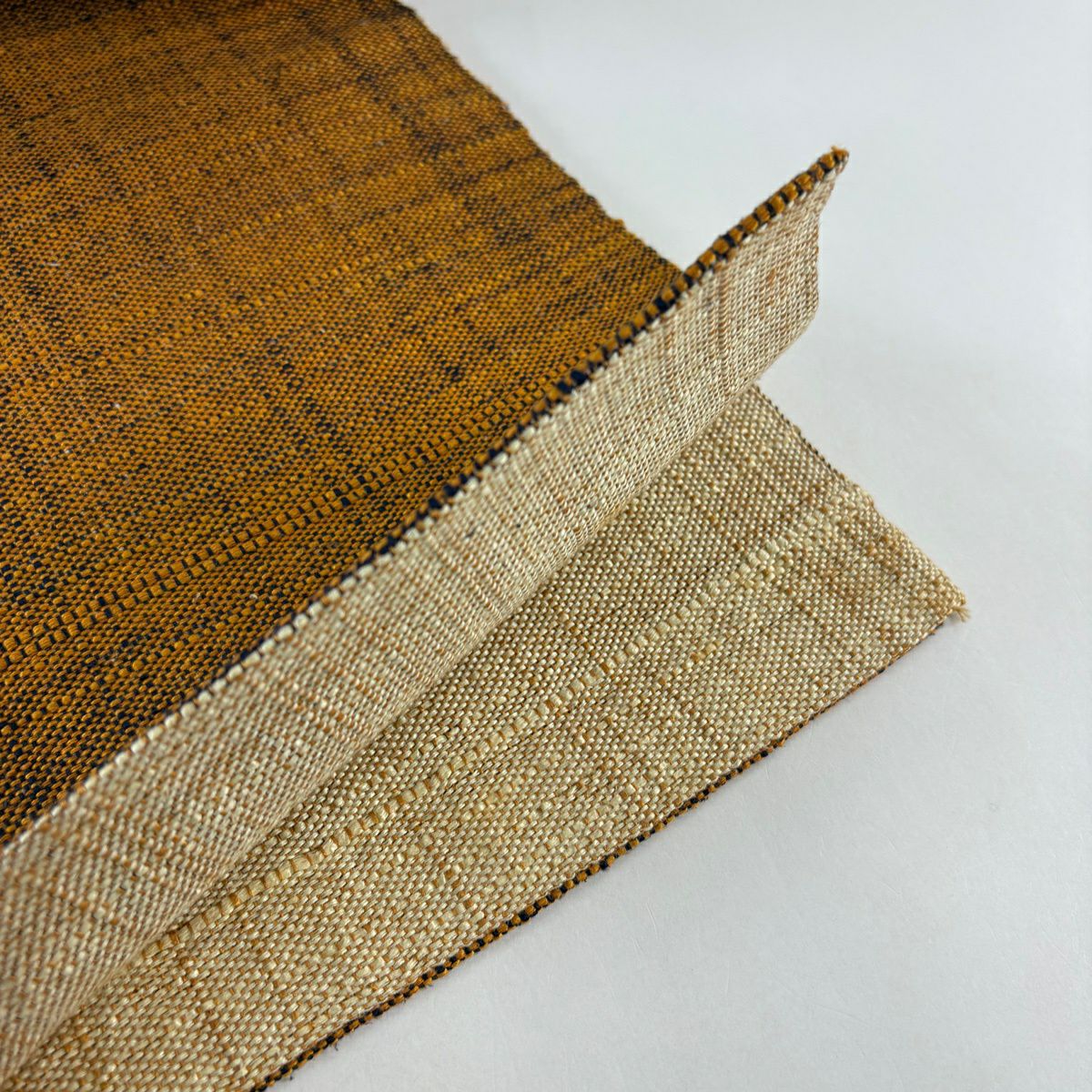 名古屋帶 秀品級 八寸名古屋帶 幾何學 山吹茶 純蠶絲