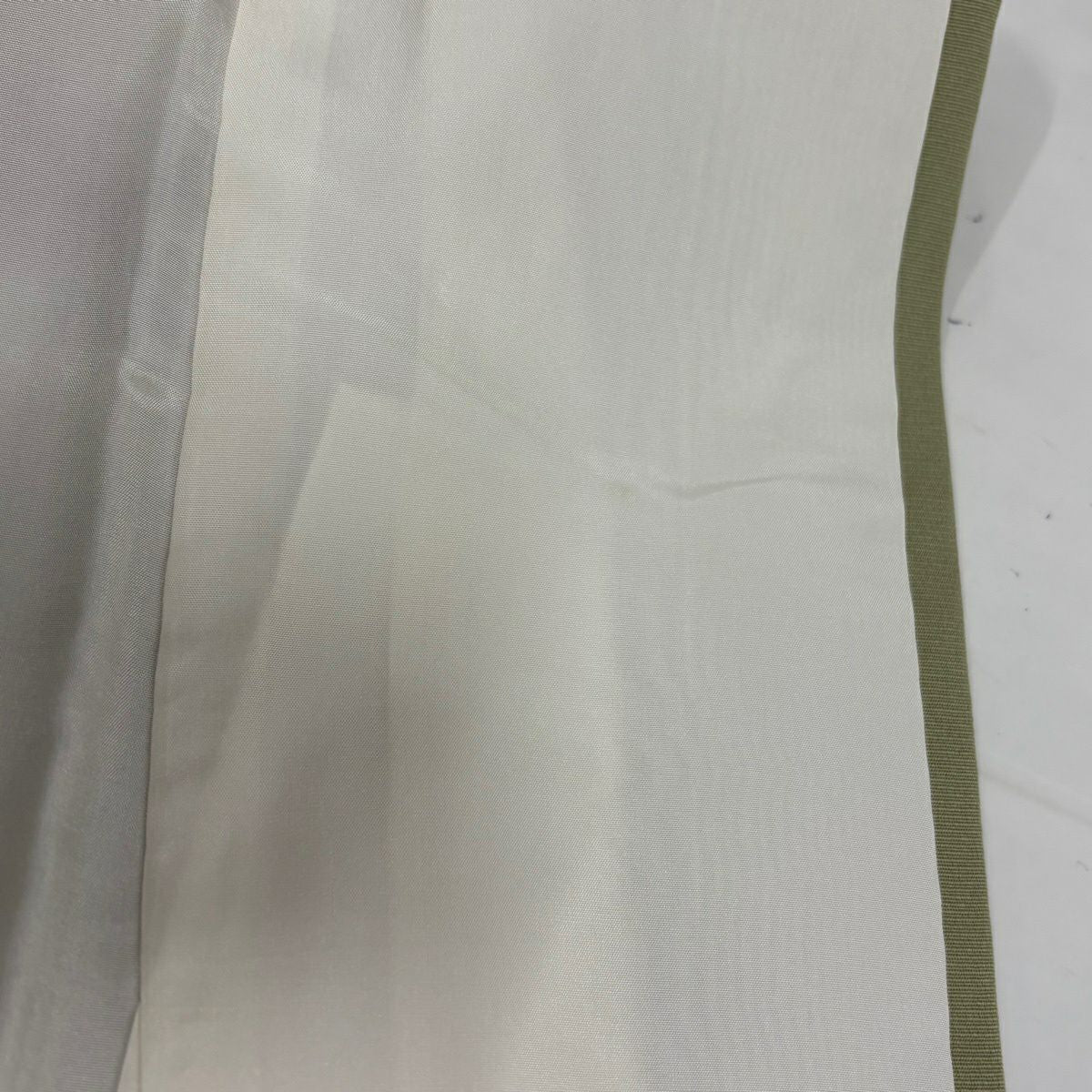 訪問服 身長156cm 袖長65cm M 雙層 ますいわ屋 紫陽花 枝花 金糸 刺繡 灰綠 純蠶絲 秀品級