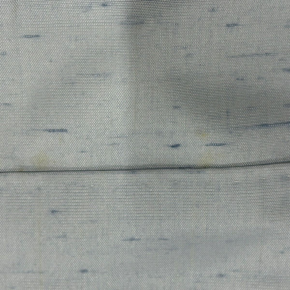 訪問服 身長166.5cm 袖長67.5cm L 雙層 紬織織 落款あり 水邊的風景 水芭蕉 漸層 水藍 純蠶絲 優品級