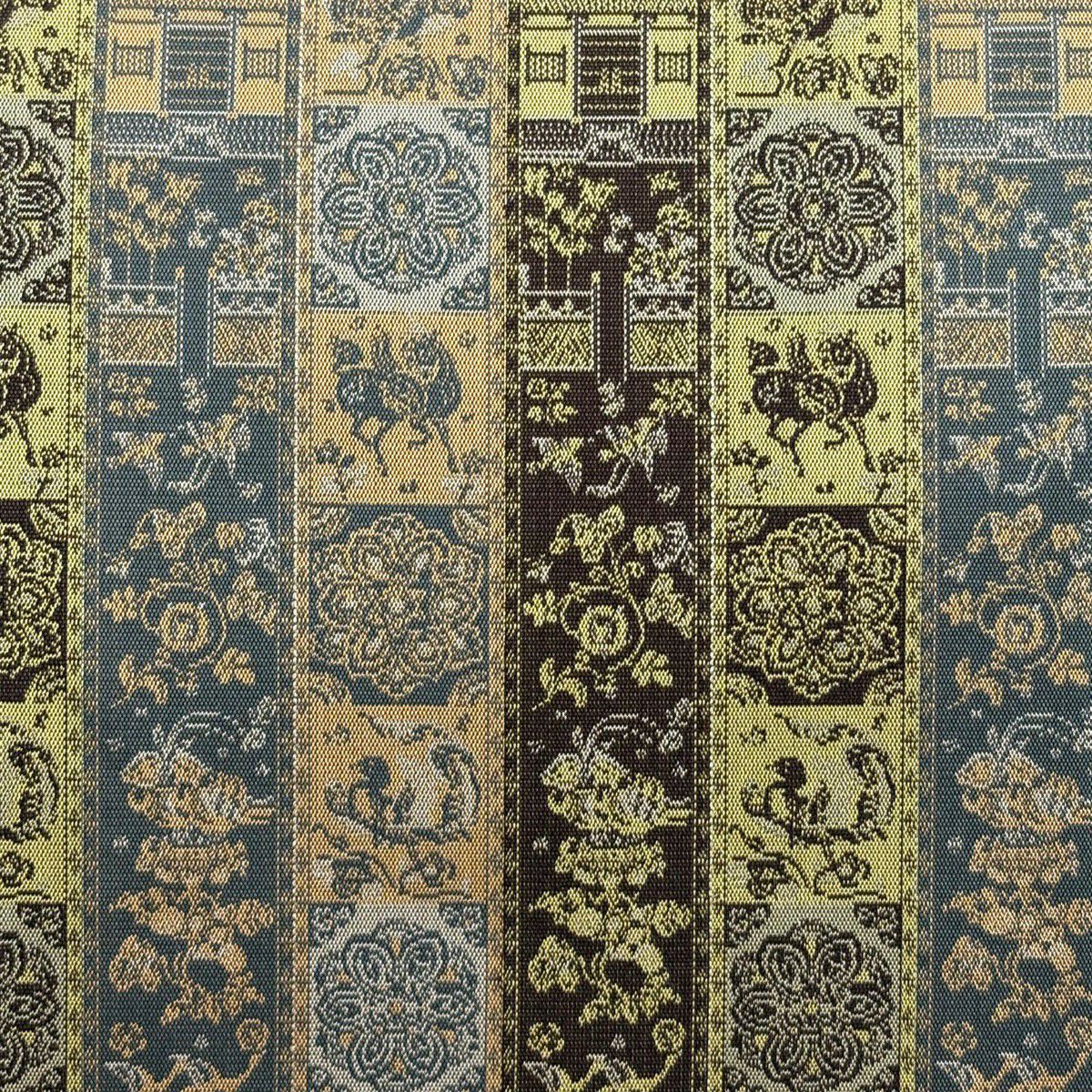 【美品】 開口名古屋帶 逸品級 龍村美術織物 證書齊全 比翼仕立 雜色紅牙瑞錦 銀線 灰茶 純蠶絲
