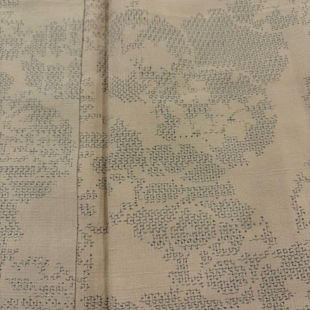 【美品】 紬織 身長164cm 袖長65cm M 雙層 大和 證書附帶 雪輪 龜甲絣 淺茶 純蠶絲 名品級