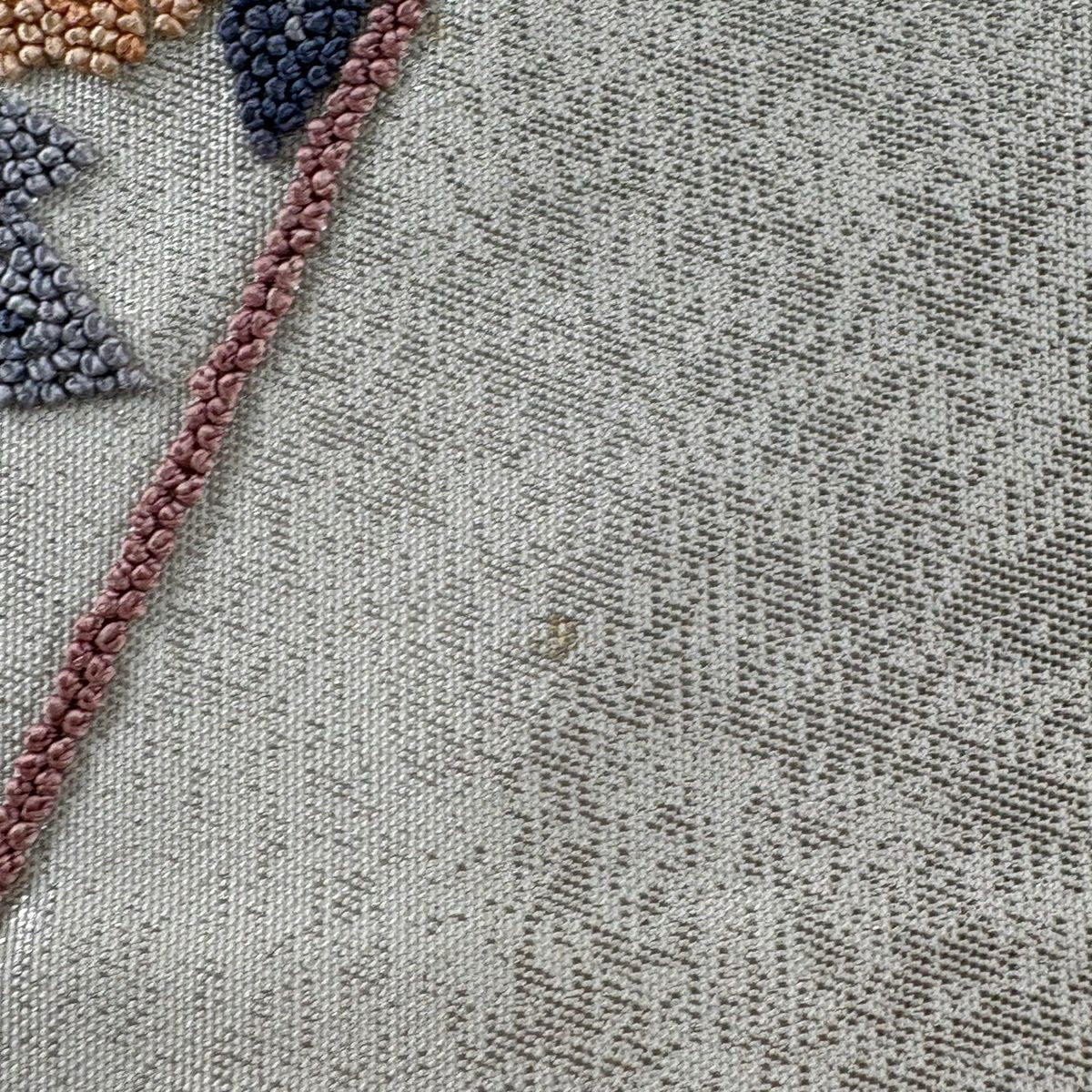 袋帶 秀品級 扇子 菊花 刺繡 金金箔 奶油色 大鼓圖案 純蠶絲
