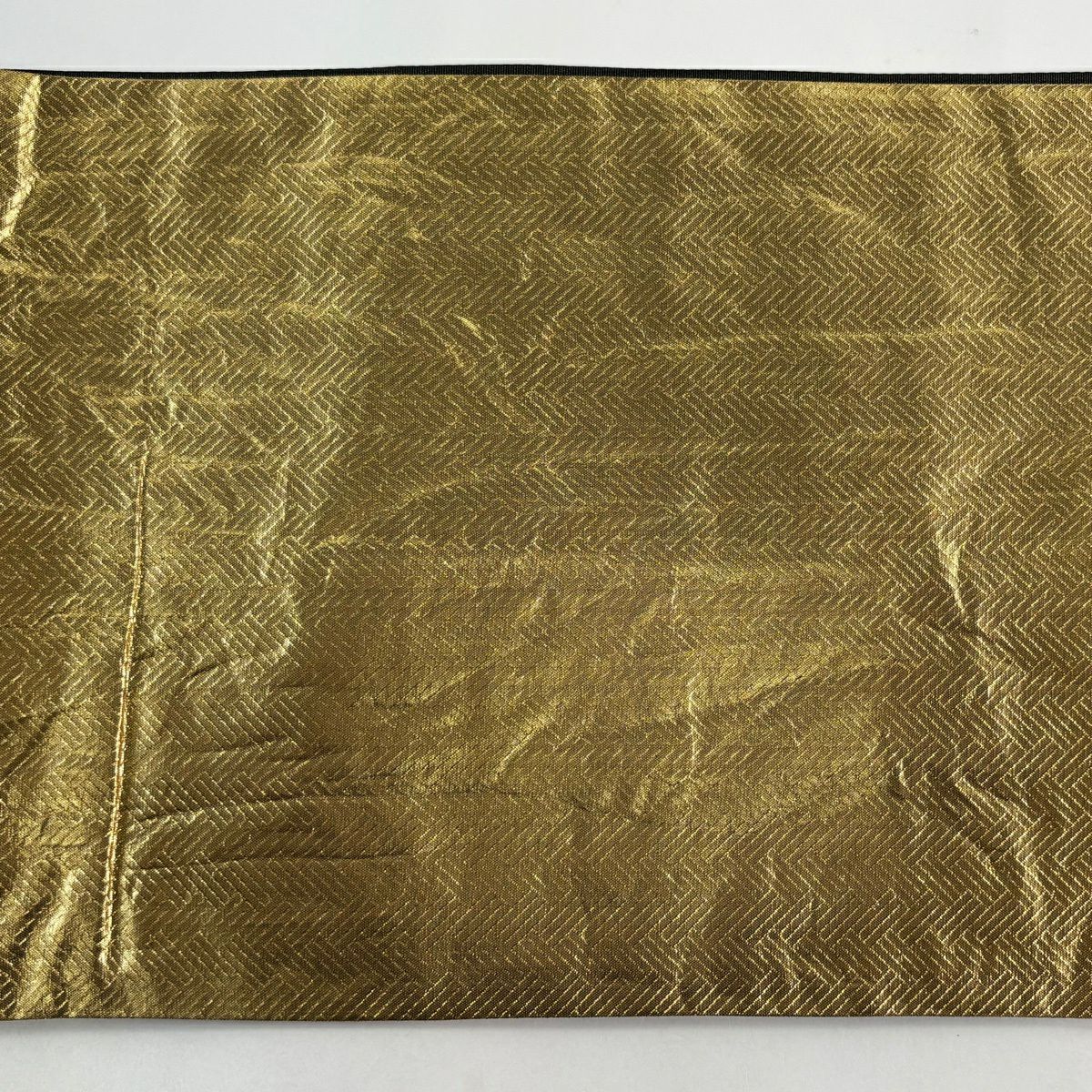 袋帶 秀品級 梅花樹鳳凰的圓形 金銀絲 金金箔 金色 六通 純蠶絲