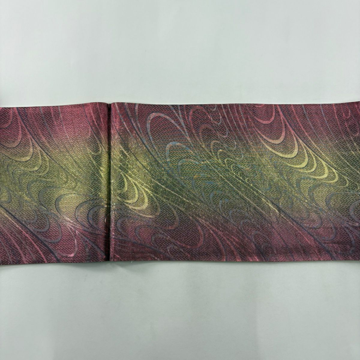 袋帶 優品級 振袖禮服禮服用 櫻花 櫻花花瓣 金金箔 粉色 六通 純蠶絲