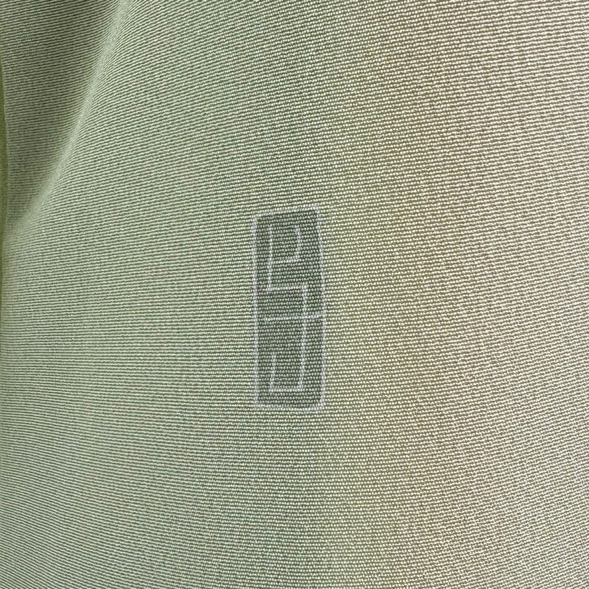 訪問服 身長160cm 袖長64cm M 雙層 袋帶套裝 落款 草花紋紋 漸層 淺綠 純蠶絲 優品級