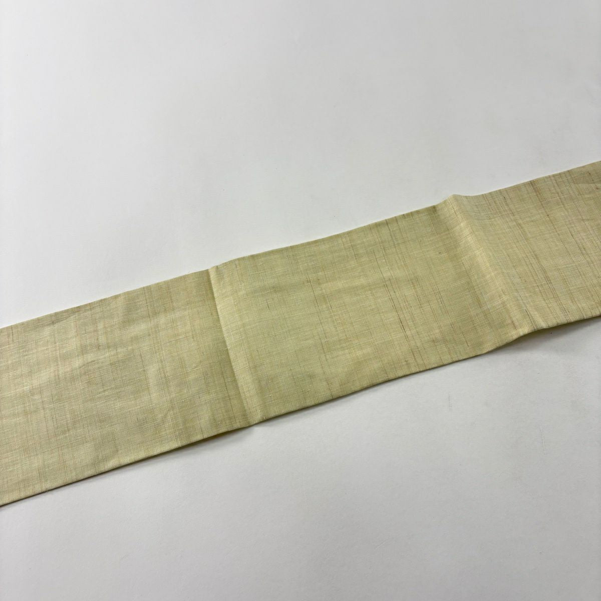 名古屋帶 逸品級 城間榮順 落款 夏帶 線卷 蝴蝶 淺綠 麻