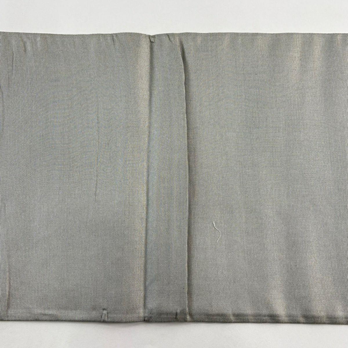 【美品】 袋帶 逸品級 草花紋 唐草紋 金絲 金金箔 青灰 六通 純蠶絲