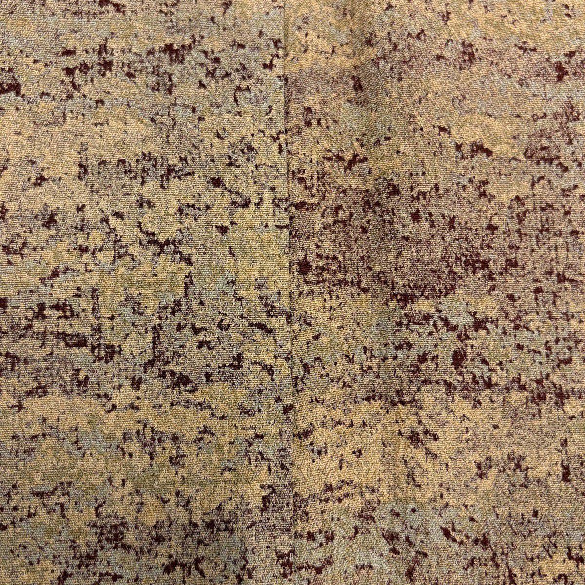 【美品】 付下 身長157cm 袖長63cm S 雙層 陶彩染 幾何學圖案 淺茶 純蠶絲 秀品級