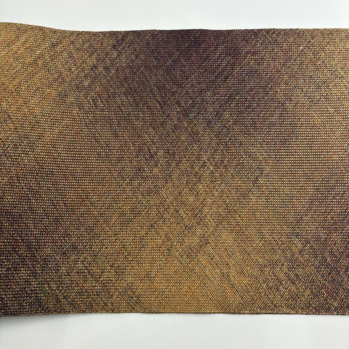 【美品】 名古屋帶 秀品級 八寸名古屋帶 幾何學 金絲 茶 純蠶絲