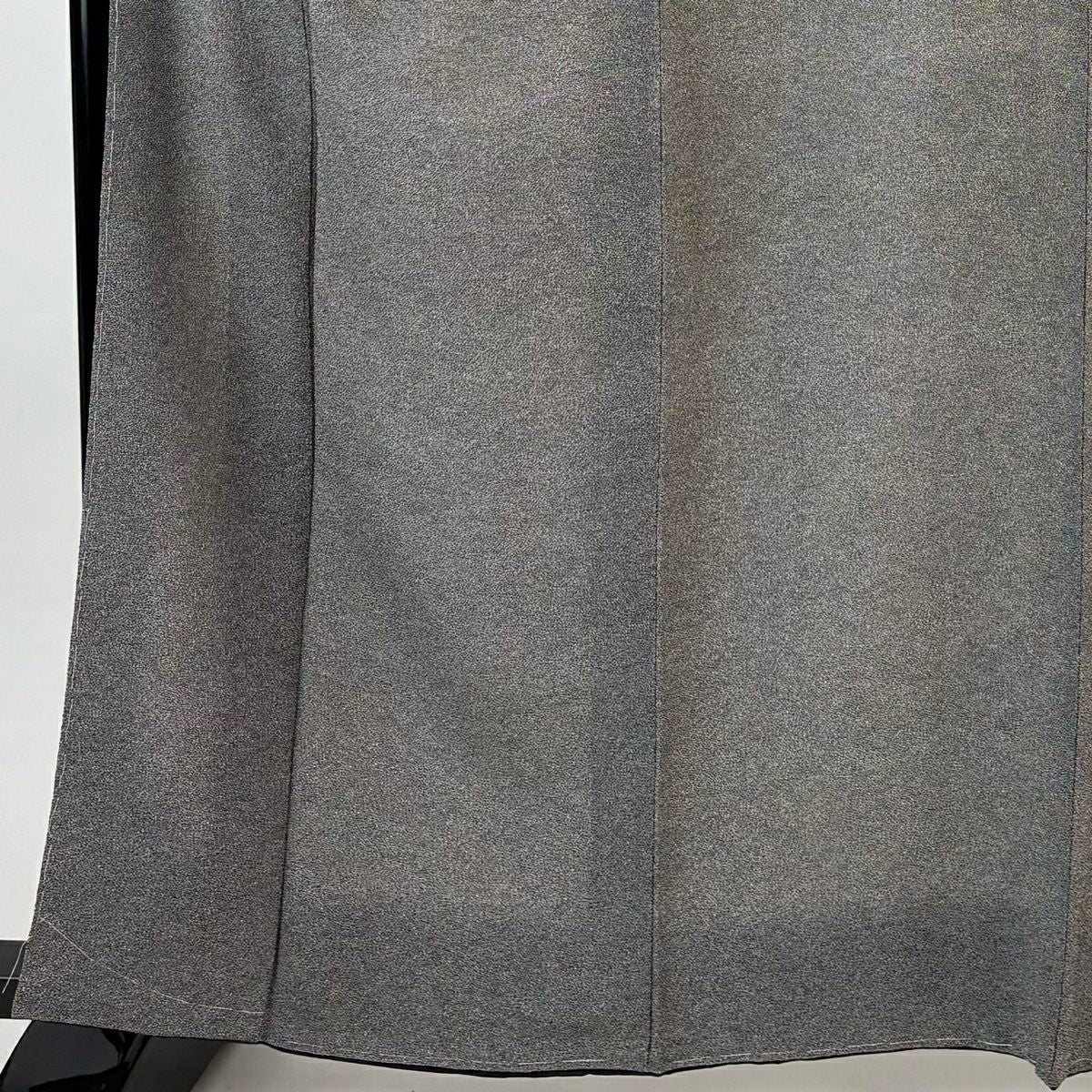 【美品】 江戶小紋 身長160.5cm 袖長64.5cm M 雙層 附款幾何圖案 黑灰 純蠶絲 名品級