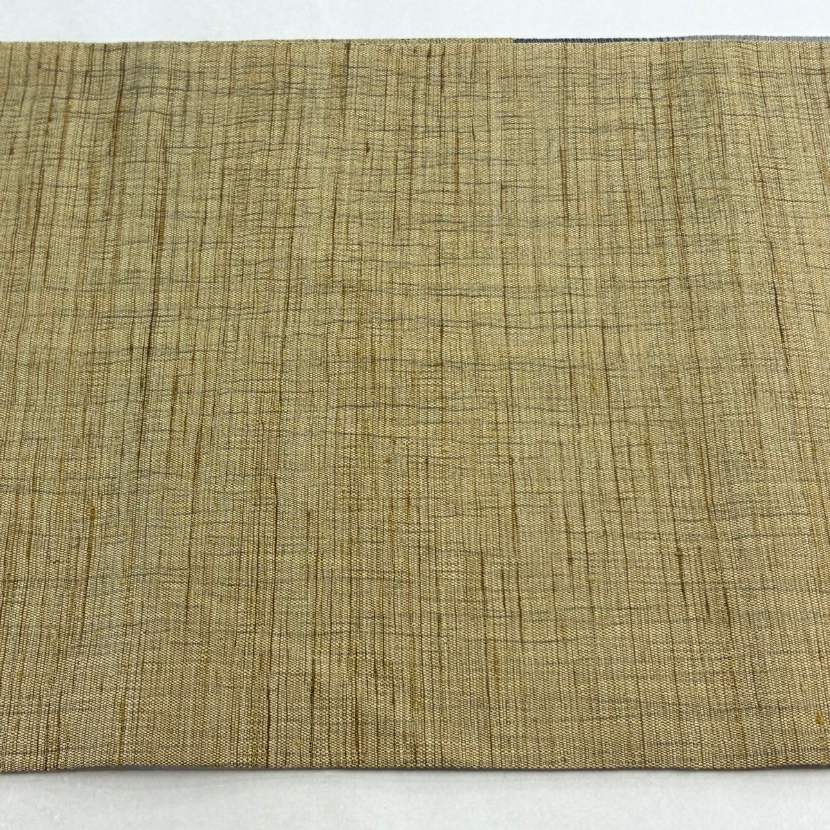 【美品】 袋帶 秀品級 紬織織 蔦 道長取 米色 大鼓圖案 純蠶絲