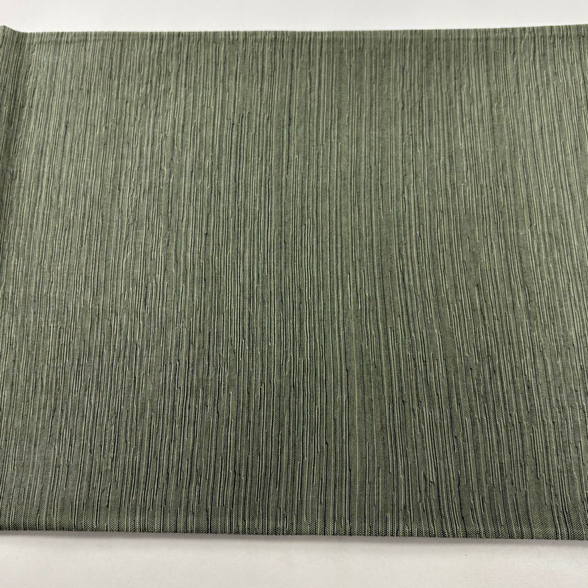 【美品】 袋帶 秀品級 圓 幾何學 金銀絲 灰綠 お太鼓圖案 純蠶絲