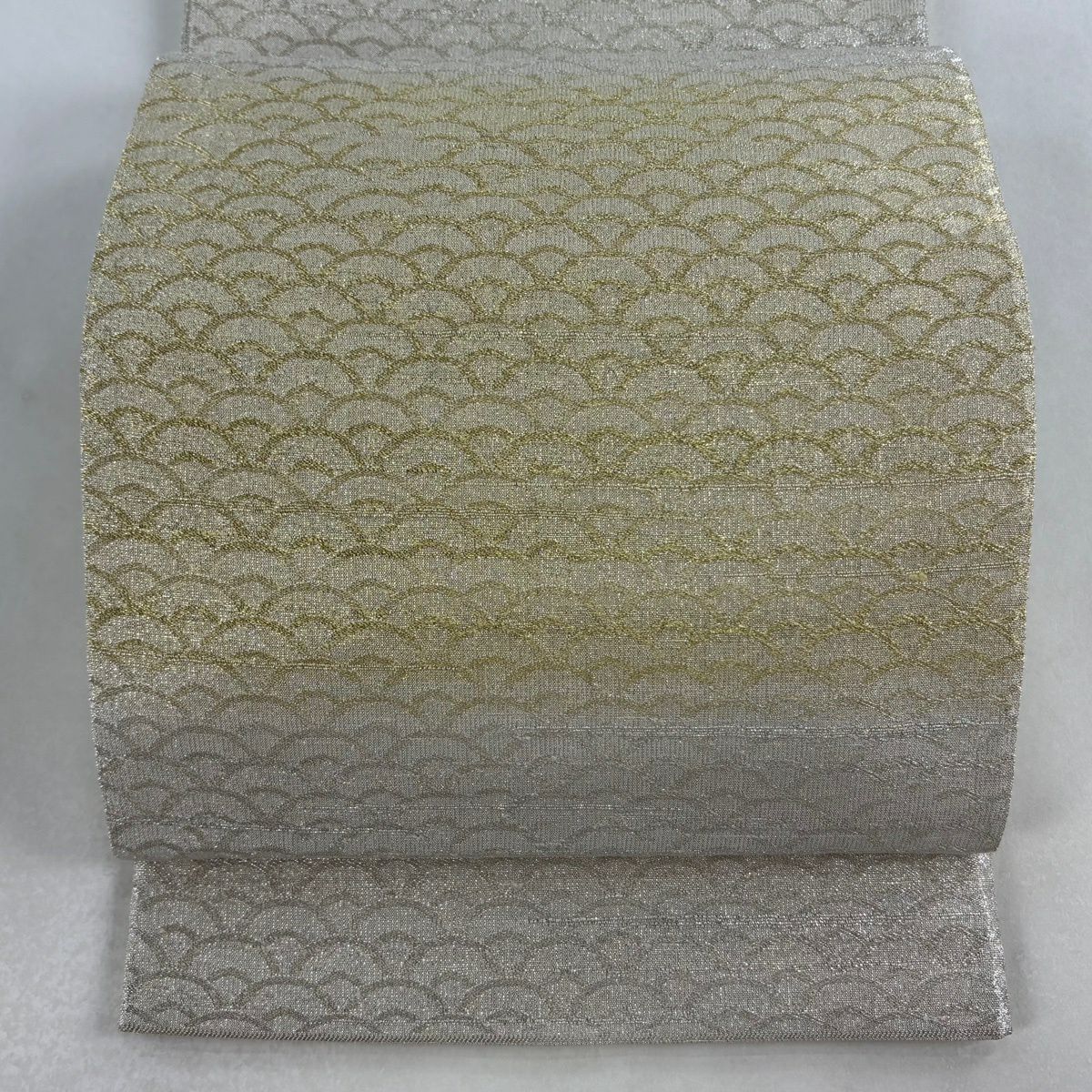 【美品】 袋帶 逸品級 桝屋高尾 有落款 針金綴錦 關西仕立 名物聚文青海 金銀絲 金色 六通 純蠶絲