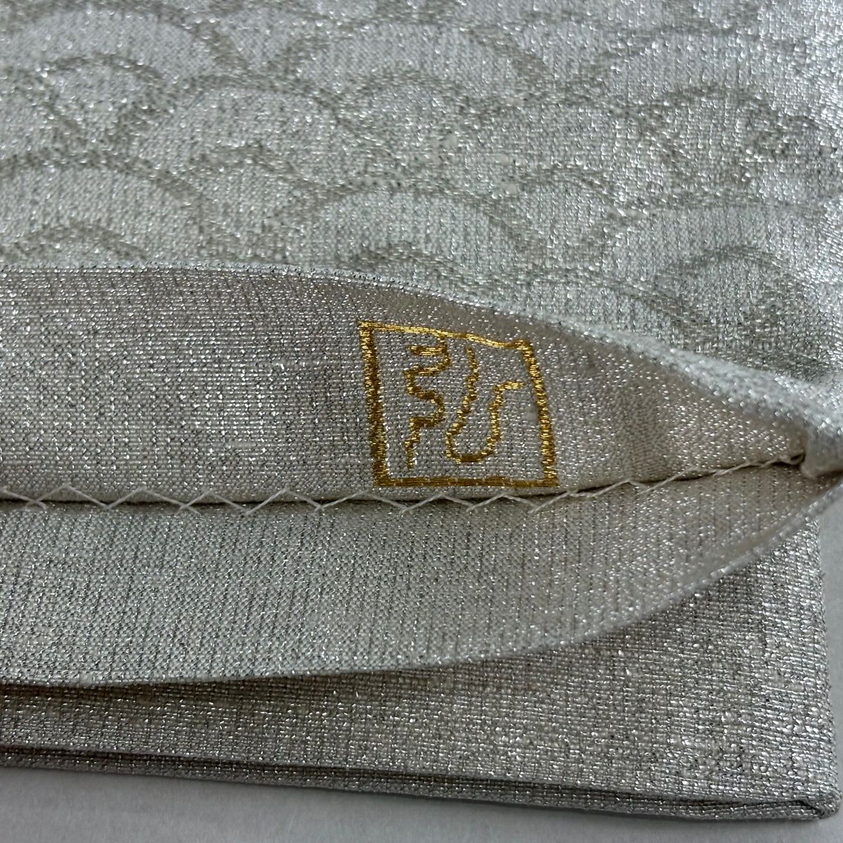 【美品】 袋帶 逸品級 桝屋高尾 有落款 針金綴錦 關西仕立 名物聚文青海 金銀絲 金色 六通 純蠶絲