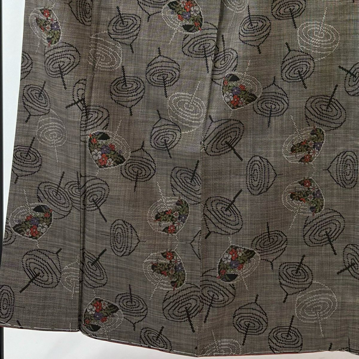 【美品】 大島紬織 身長152cm 袖長62.5cm S 雙層 純泥染 證書齊全 駒 焦茶 正蠶絲 優品級