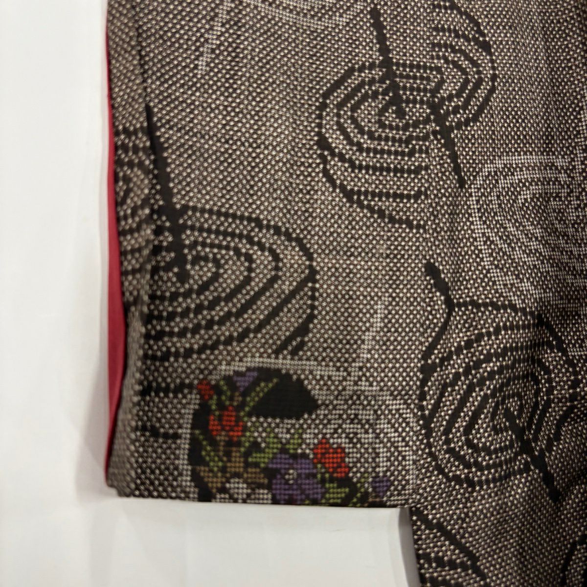 【美品】 大島紬織 身長152cm 袖長62.5cm S 雙層 純泥染 證書齊全 駒 焦茶 正蠶絲 優品級