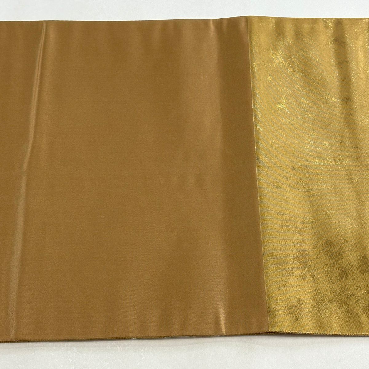 袋帶 逸品級 松樹竹子梅花 寶盡くし 金銀絲 刺繡 金色 大鼓圖案 純蠶絲