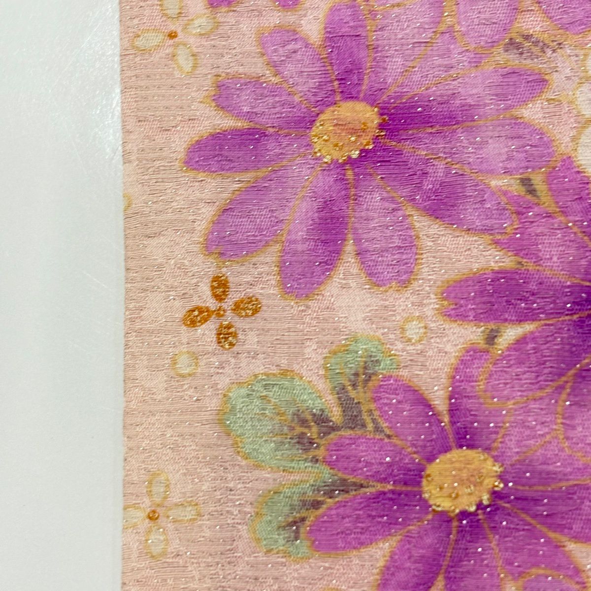 【美品】振袖禮服 身長166.5cm 袖長67cm M 雙層 手鞠 草花紋紋 金銀彩 刺繡 紅 純蠶絲 名品級