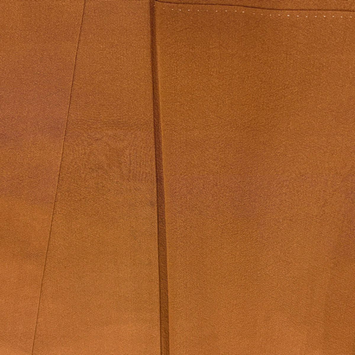 付下 身長161cm 袖長64cm M 雙層 落款有 葉實刺繡 金彩裝飾 紅茶 純蠶絲 秀品級